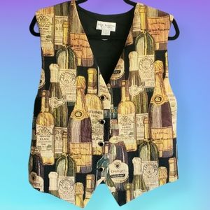 Vintage Champagne & Wine Liquor Bottles Vest